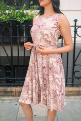 Isabella Dress - Tiger Print Jewel Red