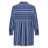Rio Shirt - Free Form Stripe Navy and Sky