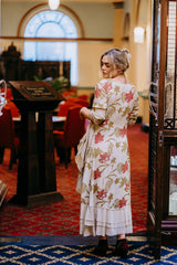 Bonny Wrap Dress - Mystery Gardenia Print Sand Rose