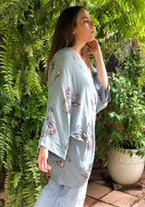 Holly Kimono - Paisley Print Cloud