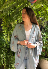Holly Kimono - Paisley Print Cloud