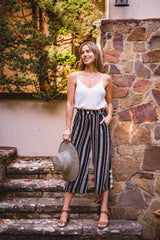 Harmony Pants - Black Feather Print