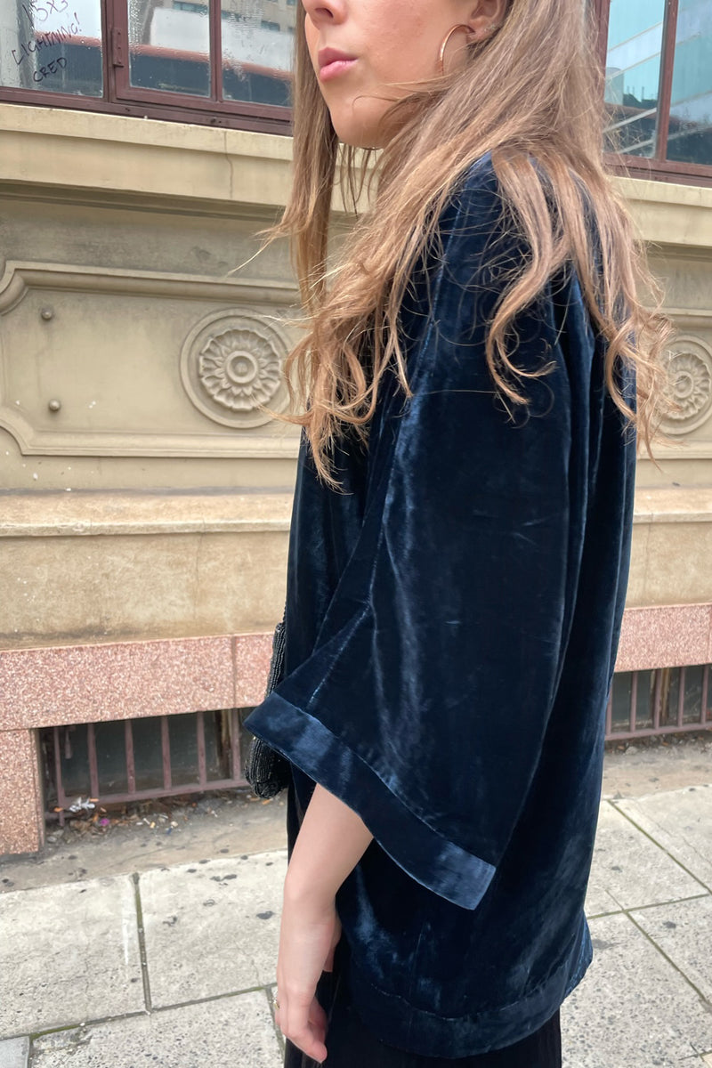 Sapphire Bella Velvet Kimono