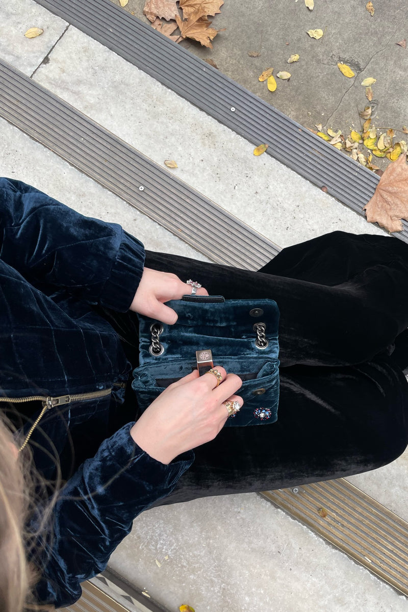 Chaqueta Velvet Bomber - Sapphire