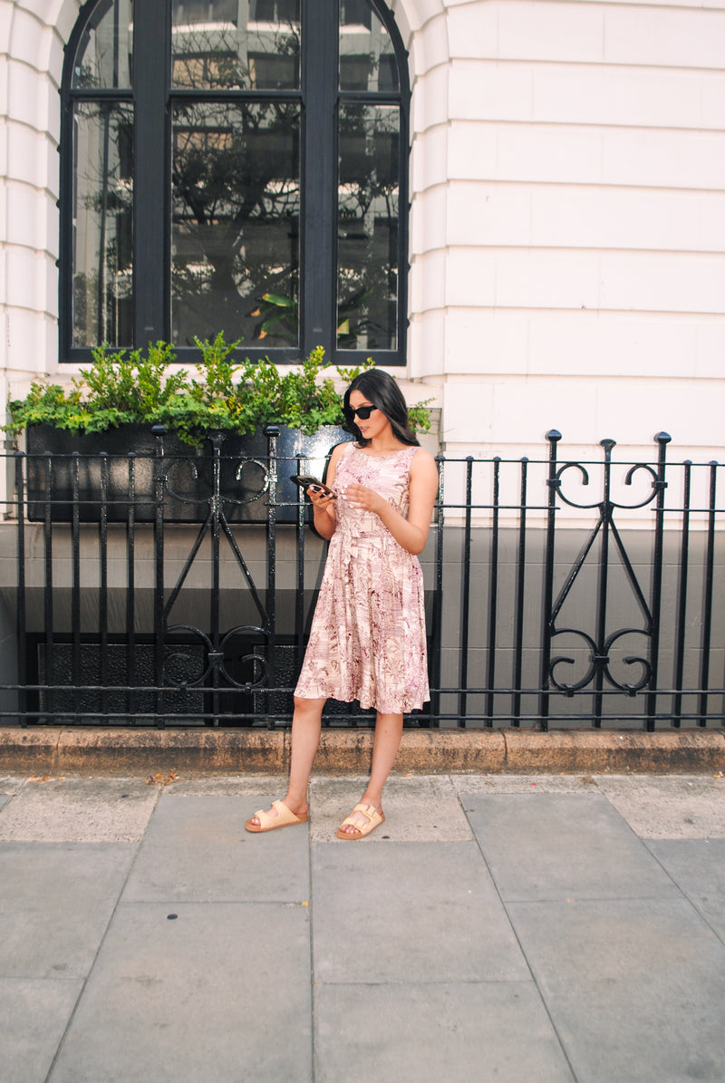 Isabella  Dress - Tiger Print Jewel Red