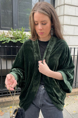 Emerald Bella Velvet Kimono