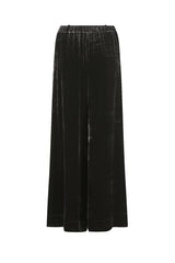 Josie Silk Velvet Pants - Black