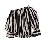 Lulu Top Black and Cream Stripe