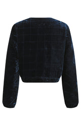 Chaqueta Velvet Bomber - Sapphire