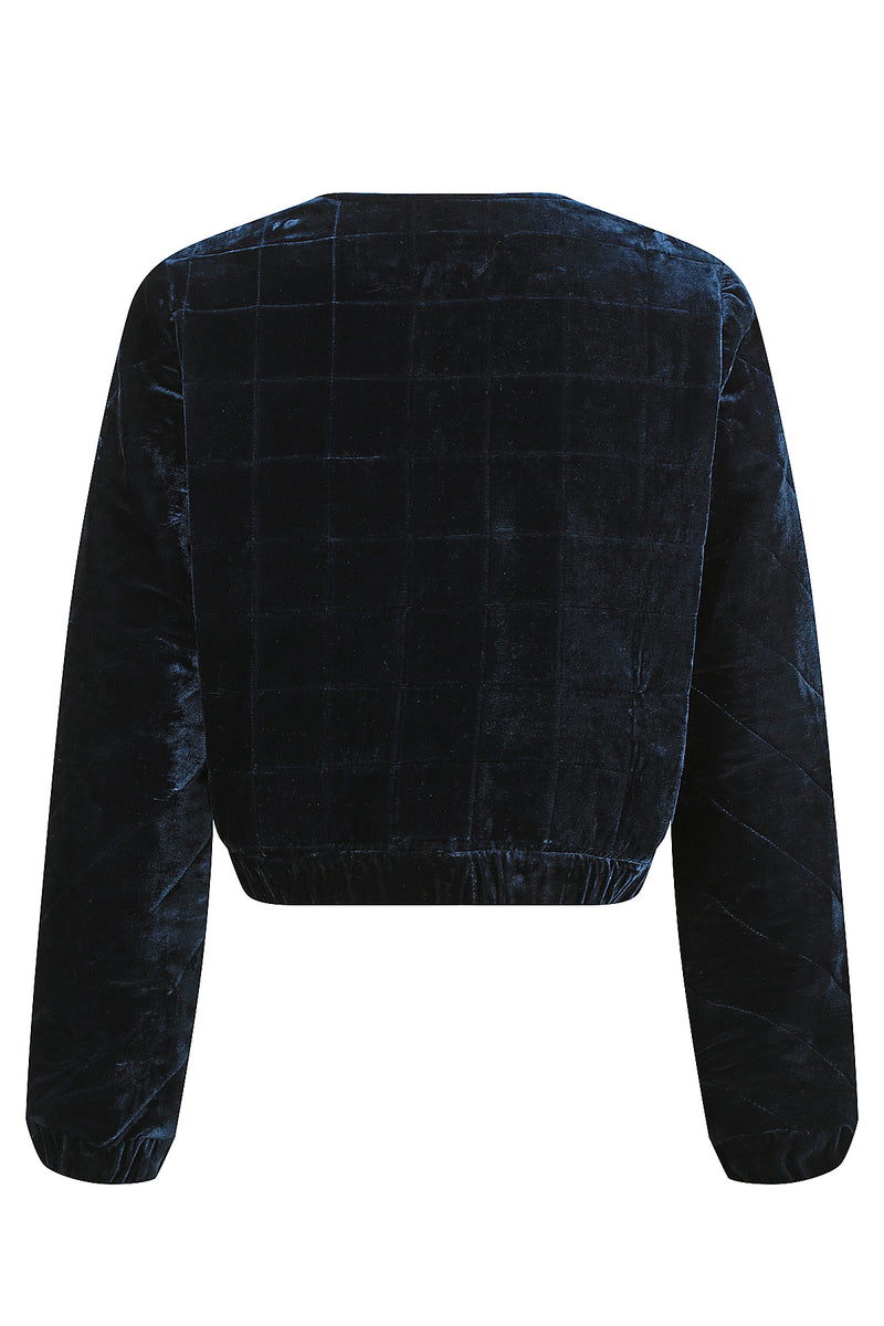 Chaqueta Velvet Bomber - Sapphire