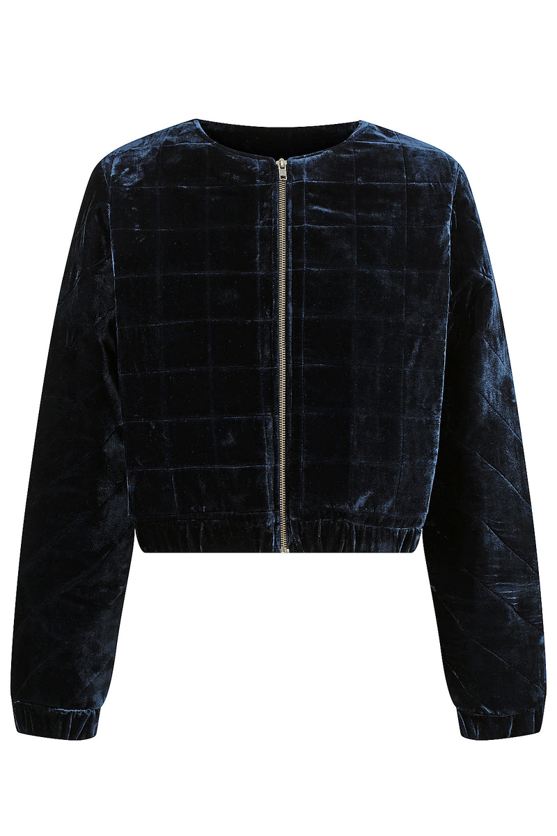 Chaqueta Velvet Bomber - Sapphire