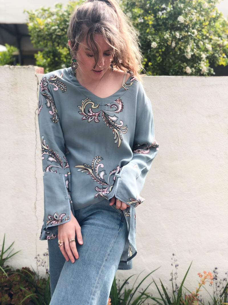 Heathcote Top - Paisley Cloud