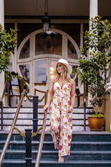 Melody Jumpsuit - Mystery Gardenia Print Sand Rose