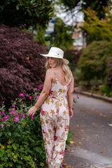 Melody Jumpsuit - Mystery Gardenia Print Sand Rose