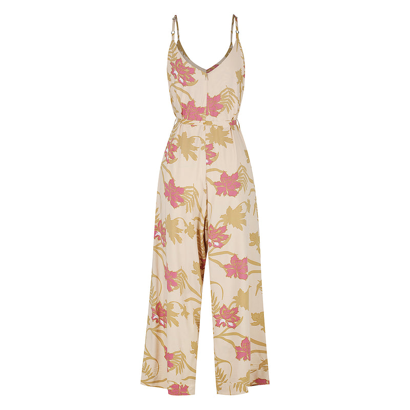 Melody Jumpsuit - Mystery Gardenia Print Sand Rose