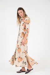 George Dress - Rust Oriental print