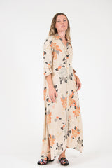 George Dress - Rust Oriental print