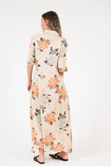 George Dress - Rust Oriental print