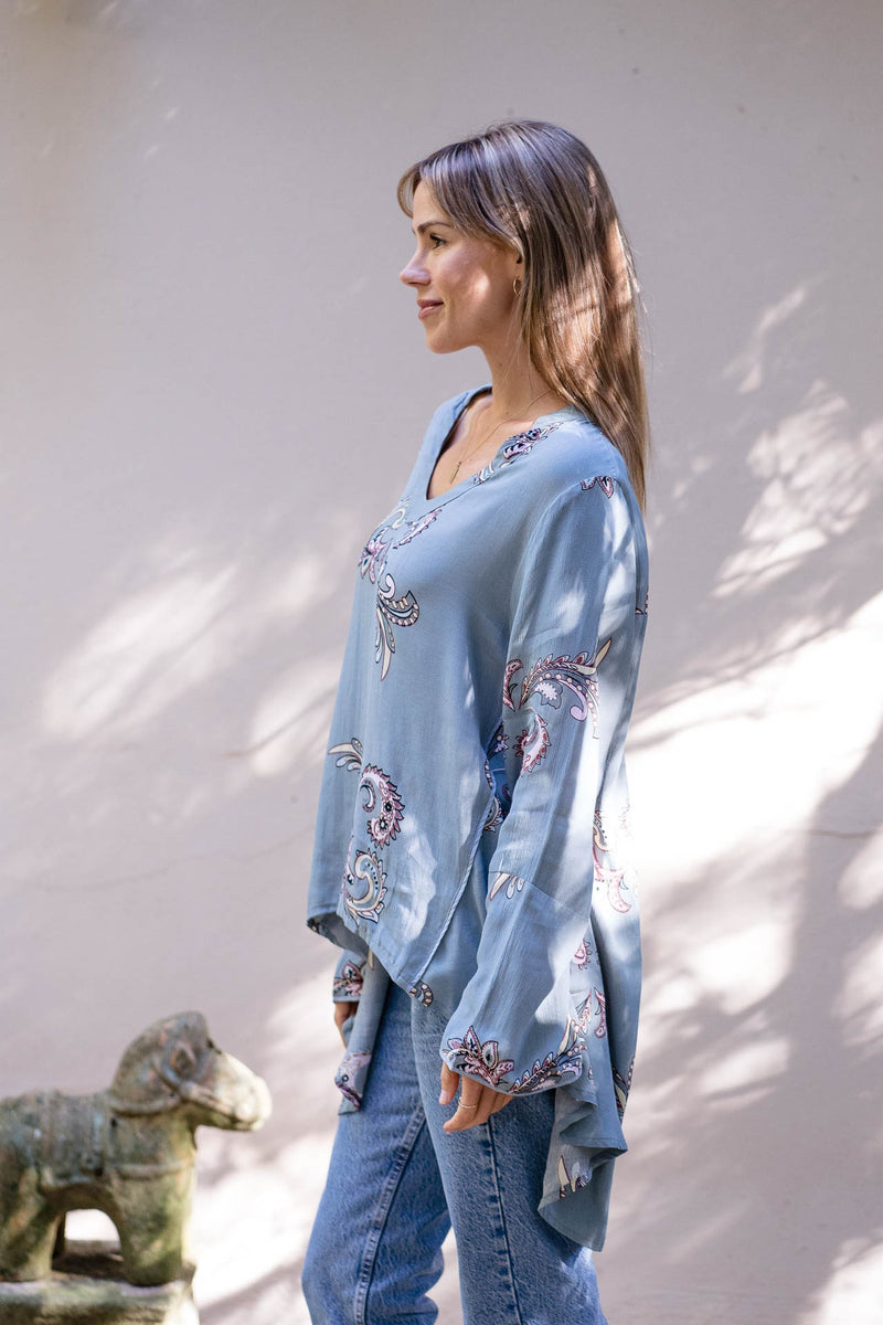 Heathcote Top - Paisley Cloud