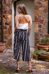 Harmony Pants -  Black Feather Print