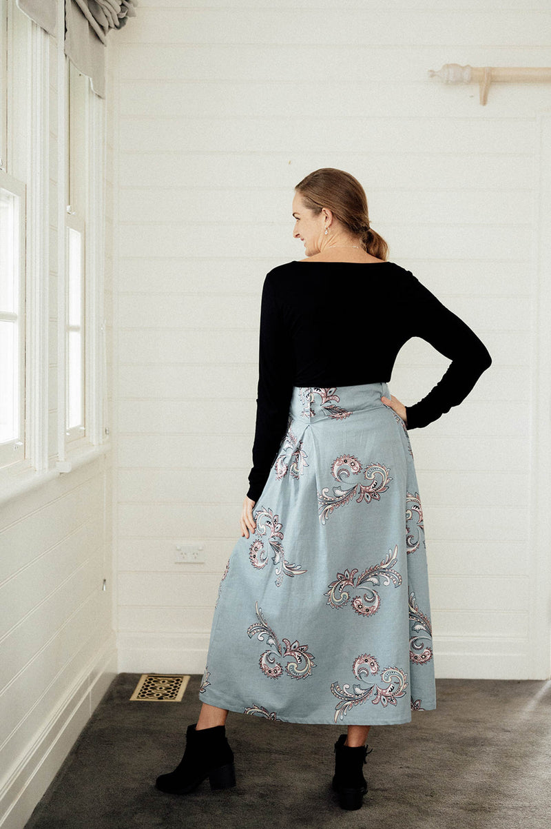 Faith Skirt - Cloud Paisley