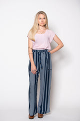 Willow Pant - Navy Stripe