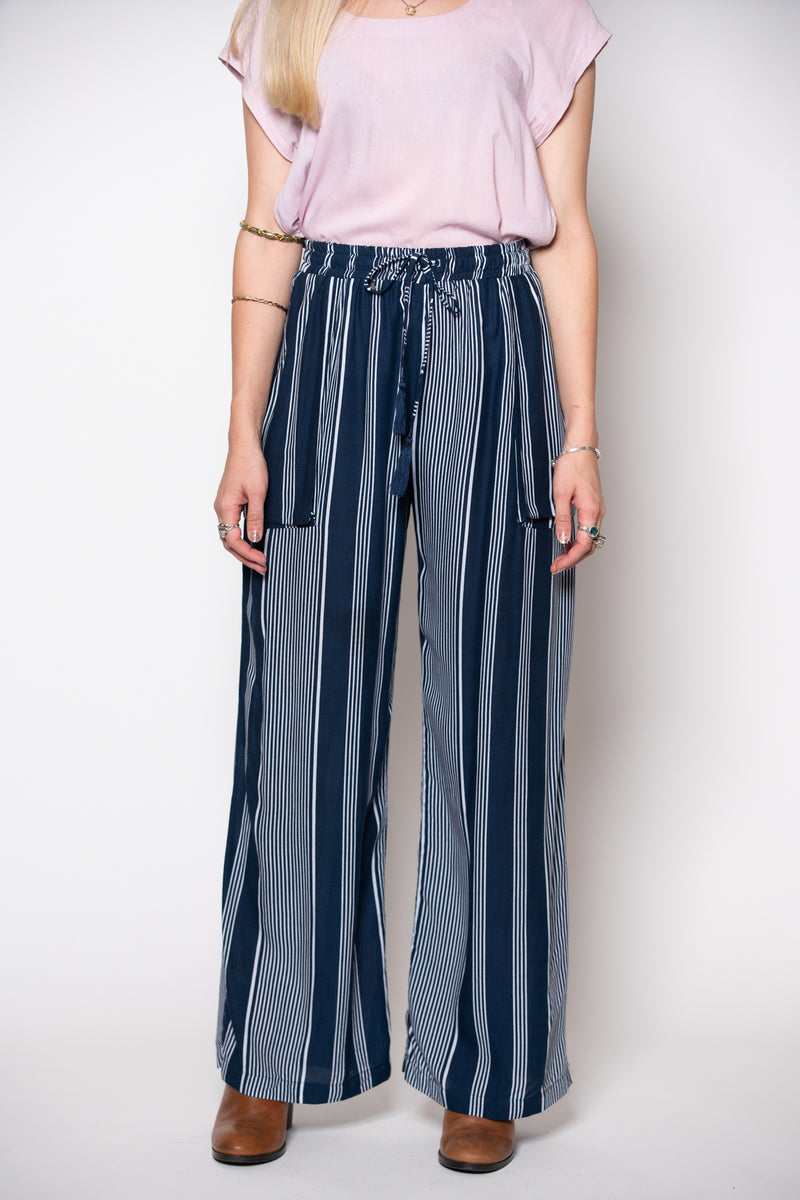 Willow Pant - Navy Stripe