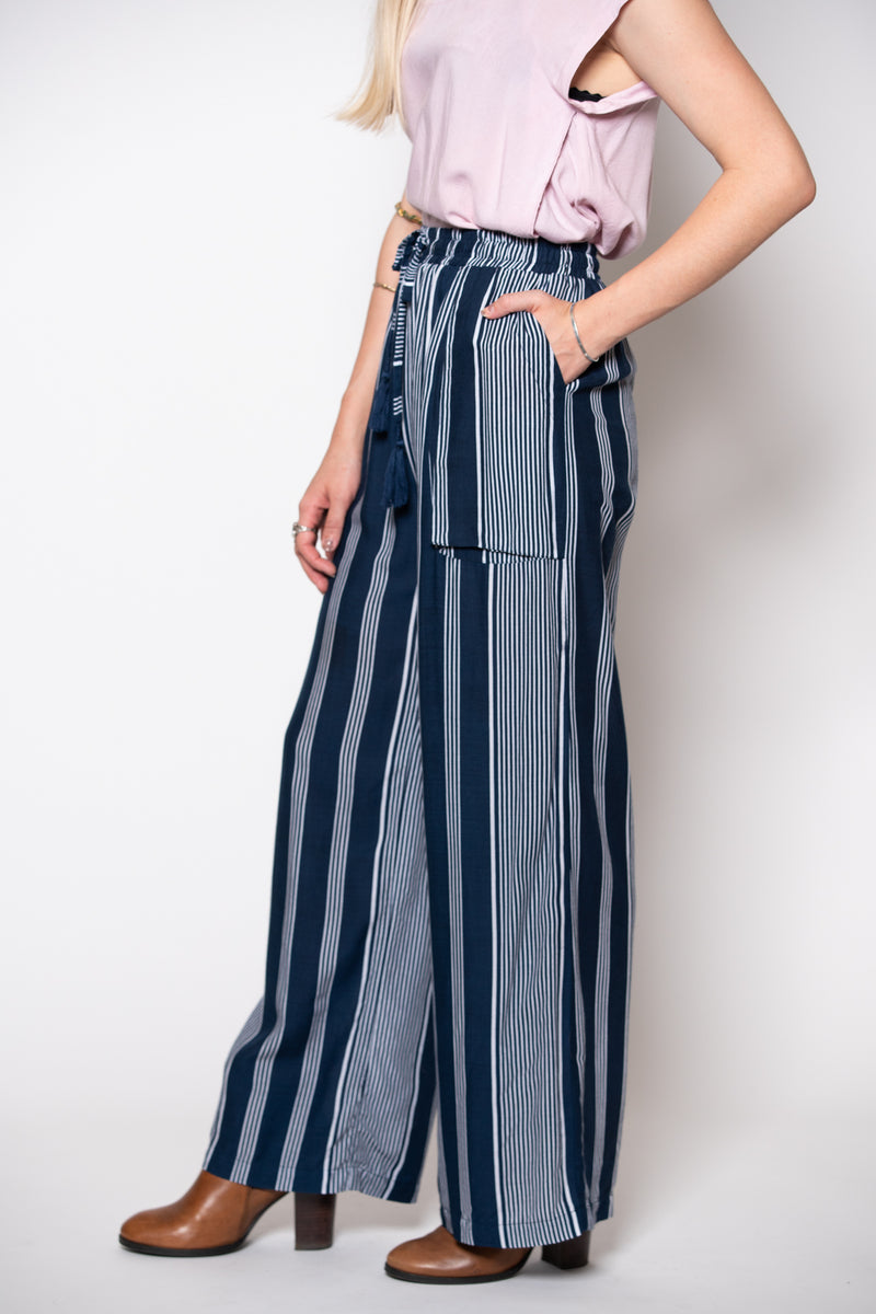 Willow Pant - Navy Stripe