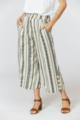 Harmony Pants - Seashell Feather Print