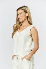 Harmony Top - Sand Stripe