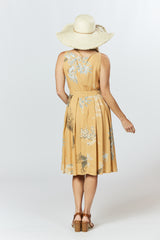 Isabella Dress - Australis Print Ochre