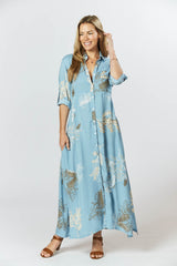 George Dress - Australis Print Dusk Blue