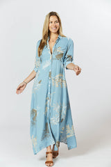 George Dress - Australis Print Dusk Blue