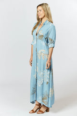 George Dress - Australis Print Dusk Blue