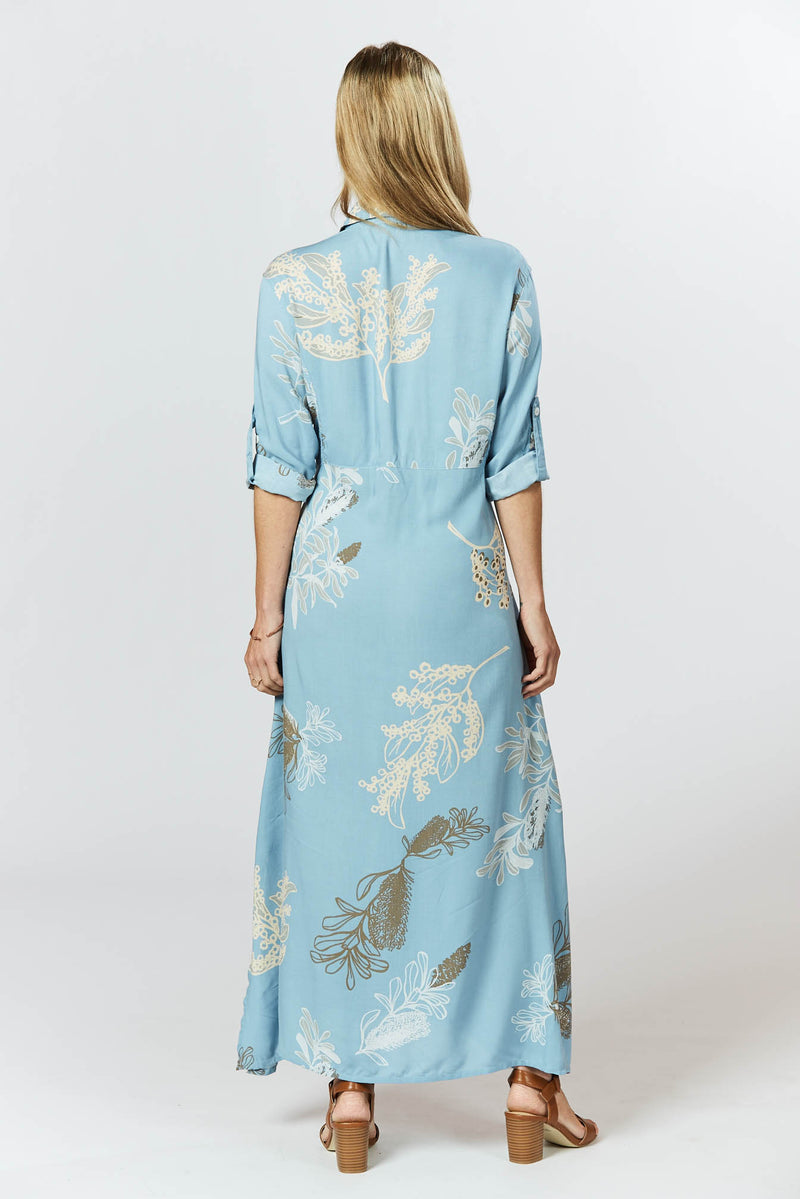 George Dress - Australis Print Dusk Blue